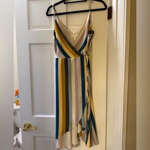 Leith multi colored spaghetti strap dress